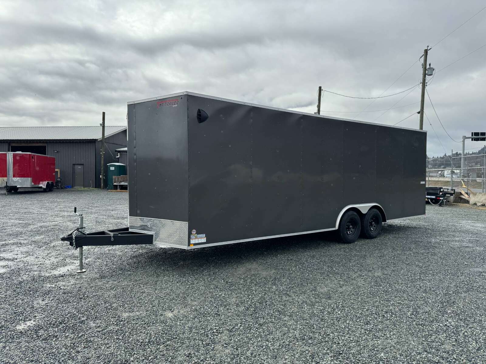 Photo of 2025 Mirage XE 8.5x24 V Nose Cargo / Enclosed Trailer Extra Height Ramp Door Charcoal Grey 9900lb GVW