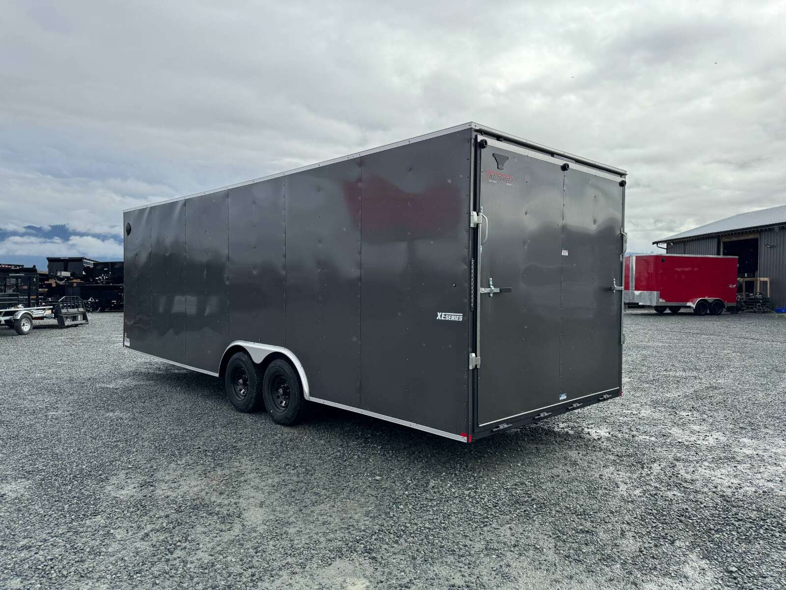 Photo of 2025 Mirage XE 8.5x24 V Nose Cargo / Enclosed Trailer Extra Height Ramp Door Charcoal Grey 9900lb GVW