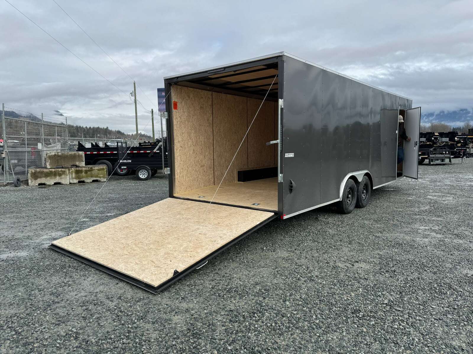 Photo of 2025 Mirage XE 8.5x24 V Nose Cargo / Enclosed Trailer Extra Height Ramp Door Charcoal Grey 9900lb GVW