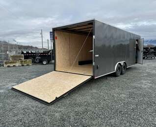 Thumbnail Photo of 2025 Mirage XE 8.5x24 V Nose Cargo / Enclosed Trailer Extra Height Ramp Door Charcoal Grey 9900lb GVW