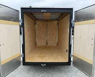 Thumbnail Photo of 2025 Mirage XE 5x8 V Nose Cargo / Enclosed Trailer White Barn Door 2990lb GVW