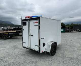 Thumbnail Photo of 2025 Mirage XE 5x8 V Nose Cargo / Enclosed Trailer White Barn Door 2990lb GVW