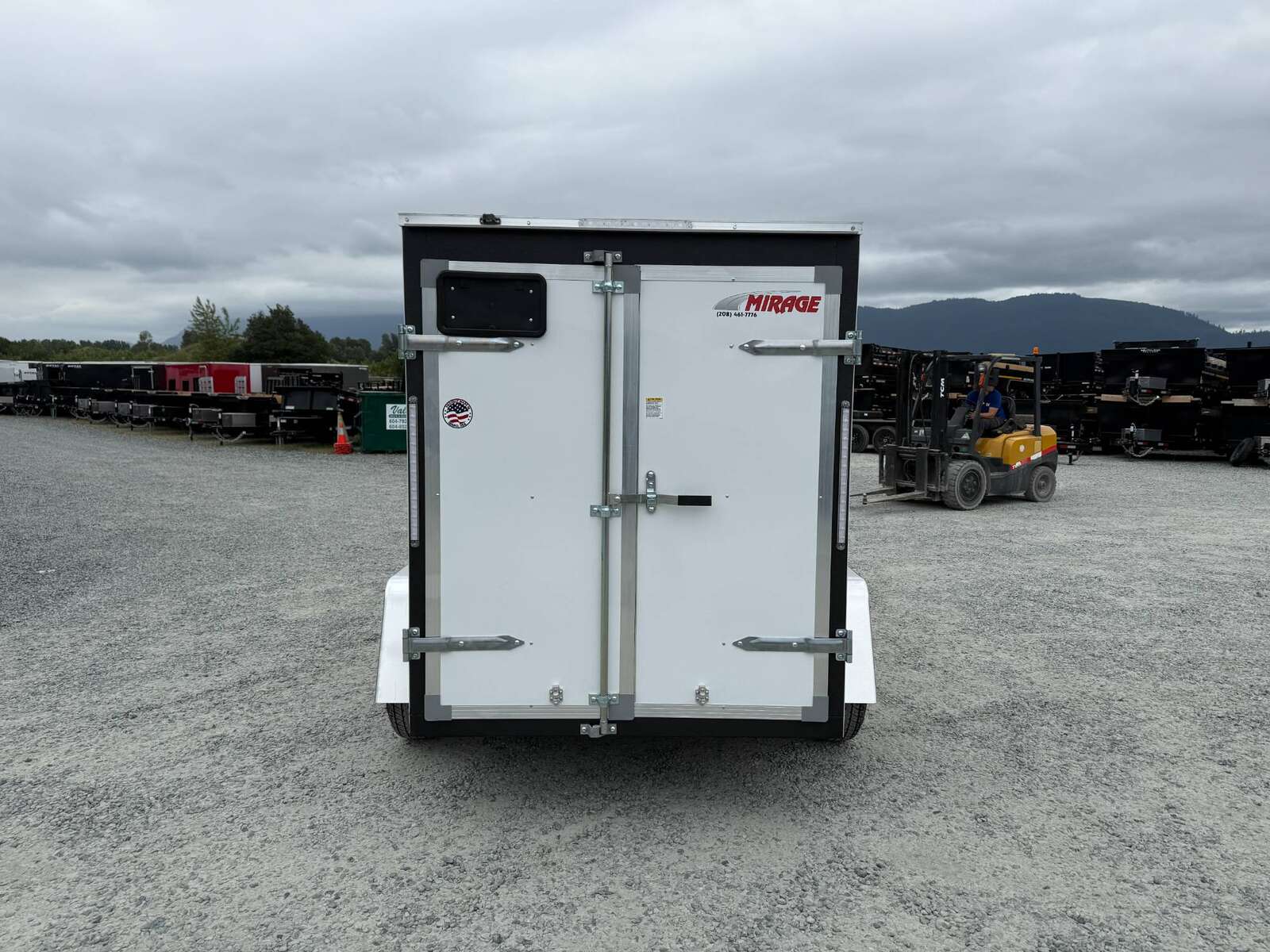 Photo of 2025 Mirage XE 5x8 V Nose Cargo / Enclosed Trailer White Barn Door 2990lb GVW