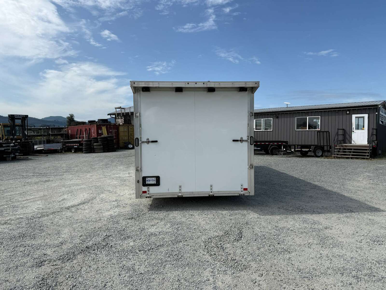 Photo of Pre Owned Used 2022 Alcom Stealth 8.5x24 V Nose Enclosed Cargo Car Hauler Trailer w/ Ramp Door & Elite Side Escape Door & Extended Rear Loading Ramps