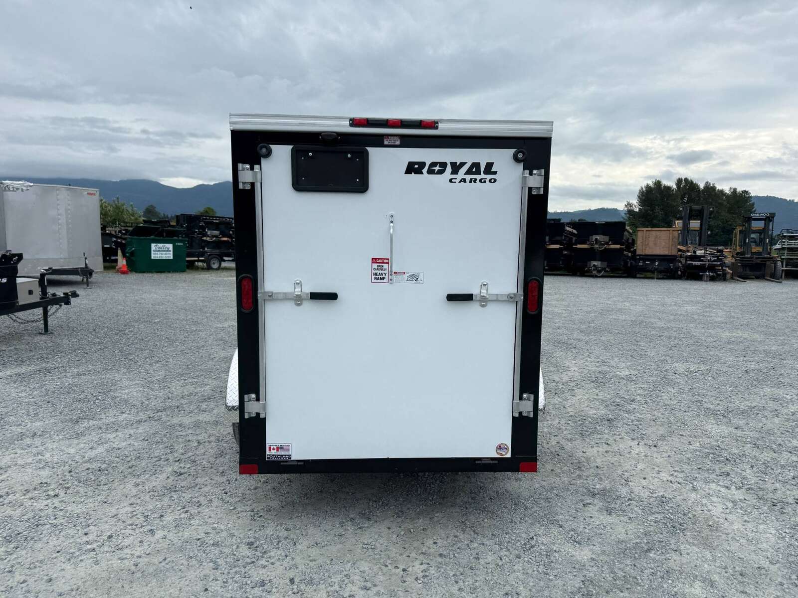 Photo of 2026 Royal Cargo 5x10 Cargo Enclosed Trailer V Nose Ramp Door Charcoal White