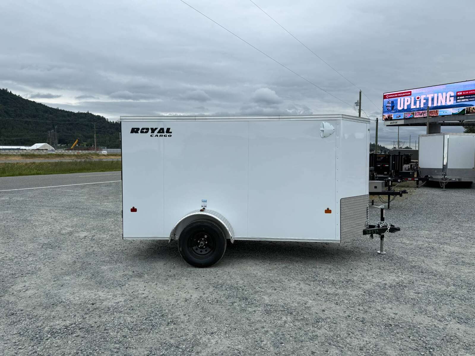 Photo of 2026 Royal Cargo 5x10 Cargo Enclosed Trailer V Nose Ramp Door Charcoal White