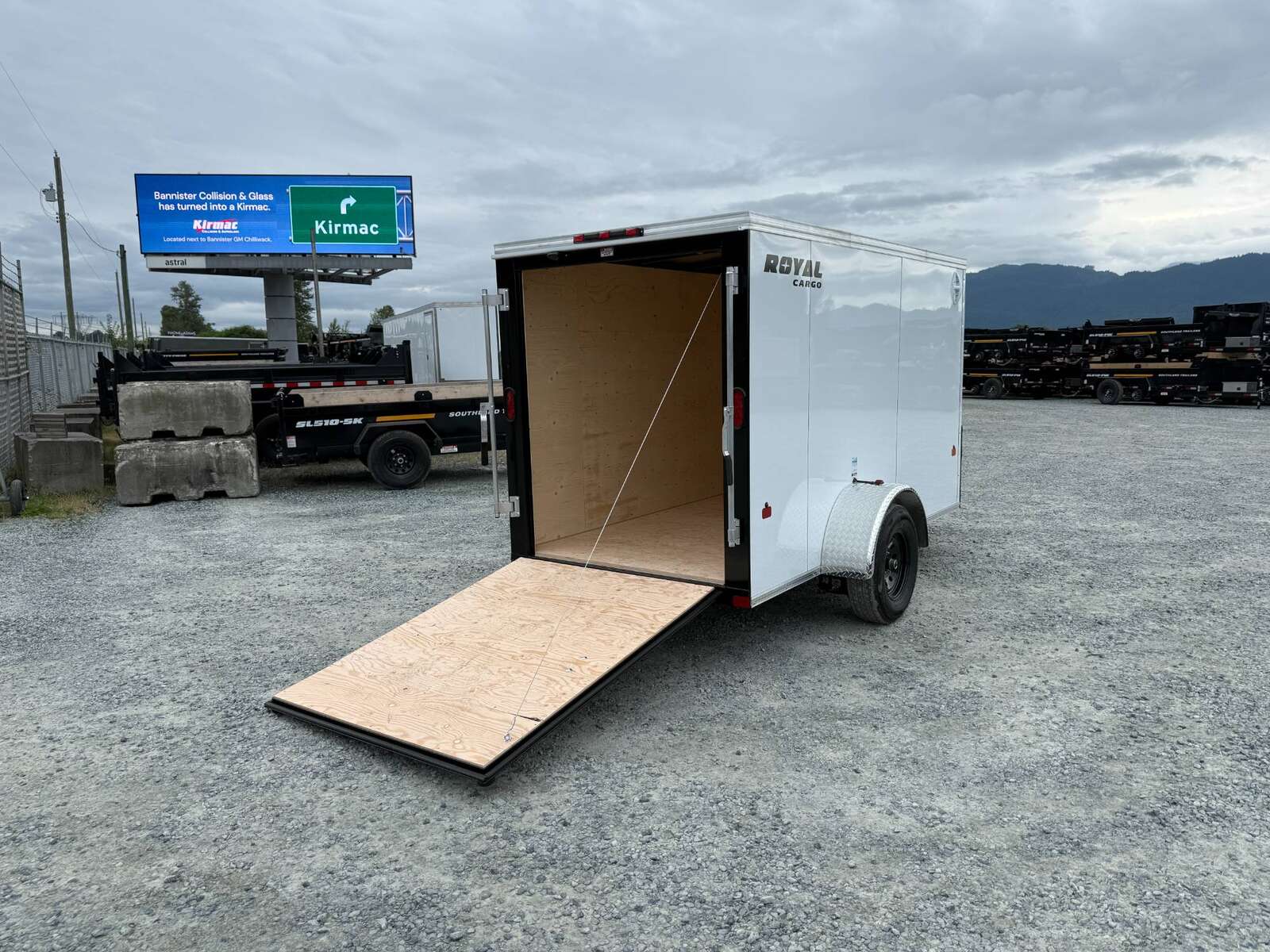 Photo of 2026 Royal Cargo 5x10 Cargo Enclosed Trailer V Nose Ramp Door Charcoal White