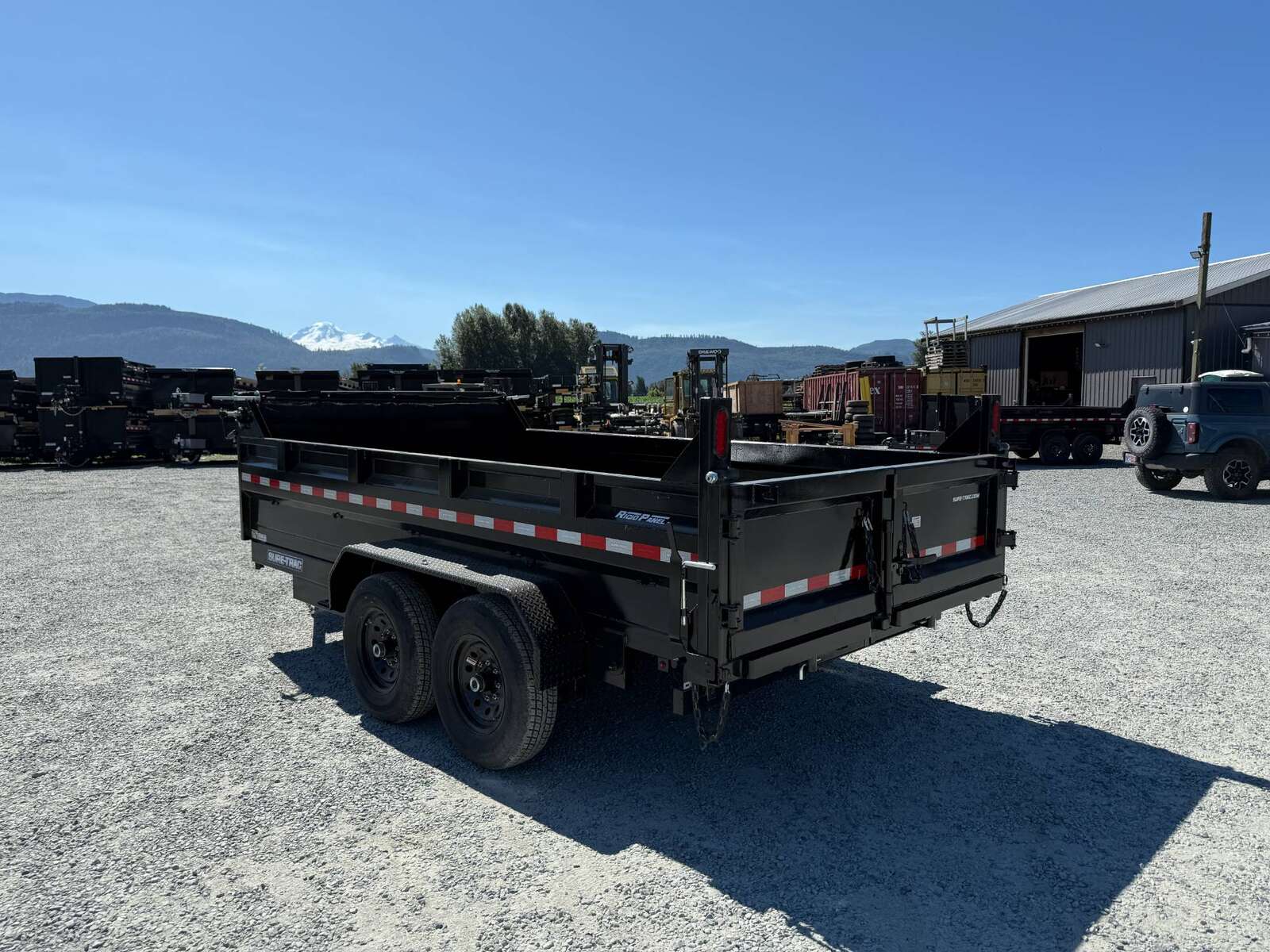Photo of 2025 Suretrac 7x14 Telescopic Hoist Dump Trailer 15,500lbs GVW w/ Ramps and Tarp
