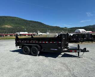 Thumbnail Photo of 2025 Suretrac 7x14 Telescopic Hoist Dump Trailer 15,500lbs GVW w/ Ramps and Tarp