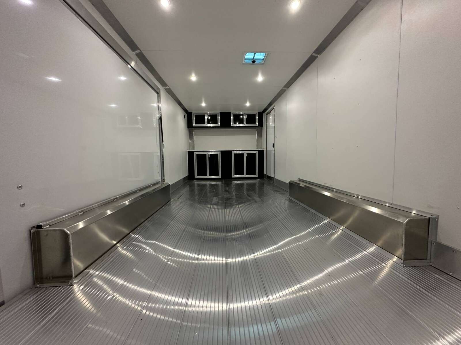 Photo of 2026 ALCOM ALUMINUM 8.5x24 CAR TRAILER 9900lb GVW SILVER LARGE ESCAPE SIDE DOOR CARGO ENCLOSED
