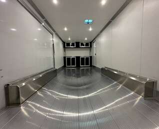Thumbnail Photo of 2026 ALCOM ALUMINUM 8.5x24 CAR TRAILER 9900lb GVW SILVER LARGE ESCAPE SIDE DOOR CARGO ENCLOSED