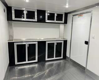 Thumbnail Photo of 2026 ALCOM ALUMINUM 8.5x24 CAR TRAILER 9900lb GVW SILVER LARGE ESCAPE SIDE DOOR CARGO ENCLOSED