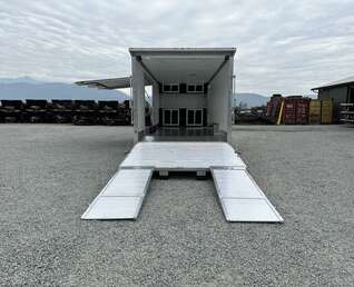 Thumbnail Photo of 2026 ALCOM ALUMINUM 8.5x24 CAR TRAILER 9900lb GVW SILVER LARGE ESCAPE SIDE DOOR CARGO ENCLOSED