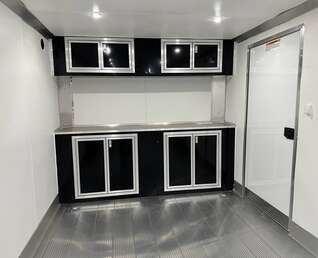 Thumbnail Photo of 2026 ALCOM ALUMINUM 8.5x24 CAR TRAILER 9900lb GVW WHITE LARGE ESCAPE SIDE DOOR CARGO ENCLOSED