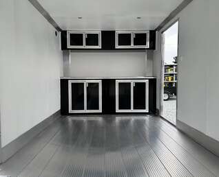 Thumbnail Photo of 2026 ALCOM ALUMINUM 8.5x24 CAR TRAILER 9900lb GVW WHITE LARGE ESCAPE SIDE DOOR CARGO ENCLOSED