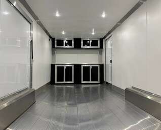 Thumbnail Photo of 2026 ALCOM ALUMINUM 8.5x24 CAR TRAILER 9900lb GVW WHITE LARGE ESCAPE SIDE DOOR CARGO ENCLOSED
