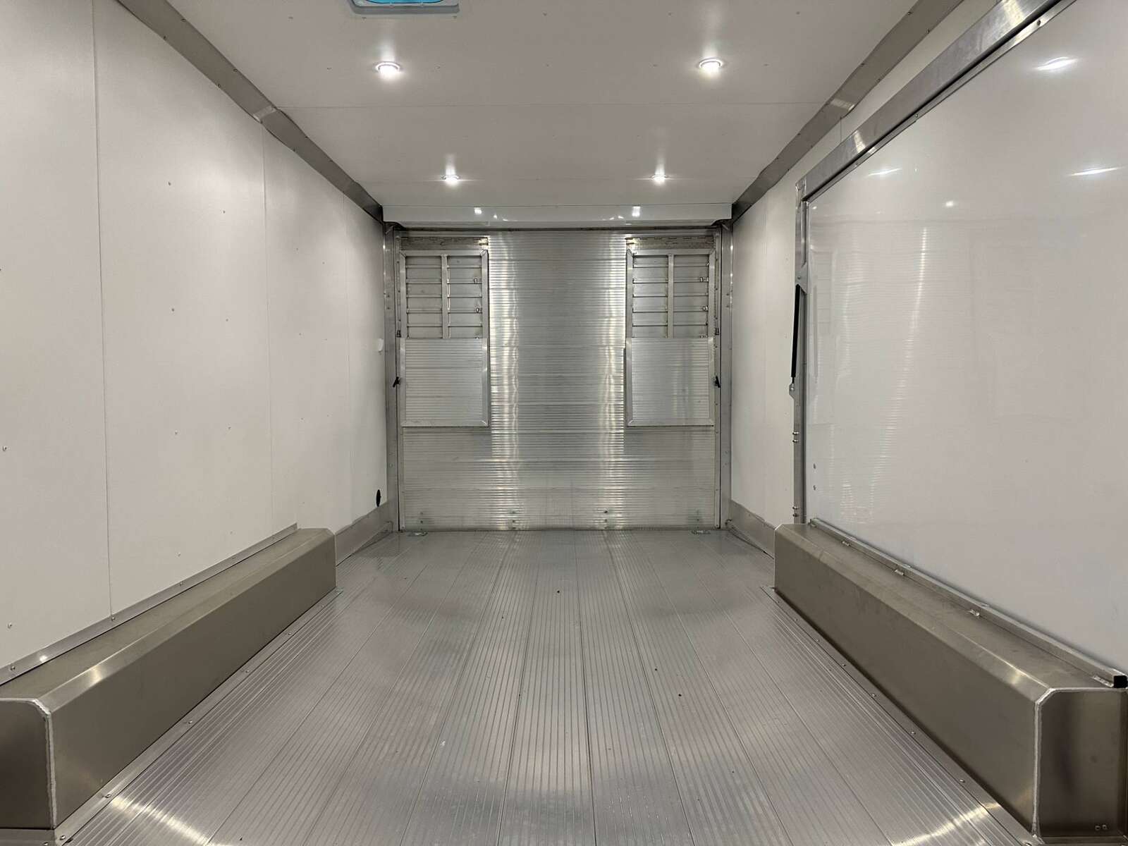 Photo of 2026 ALCOM ALUMINUM 8.5x24 CAR TRAILER 9900lb GVW WHITE LARGE ESCAPE SIDE DOOR CARGO ENCLOSED