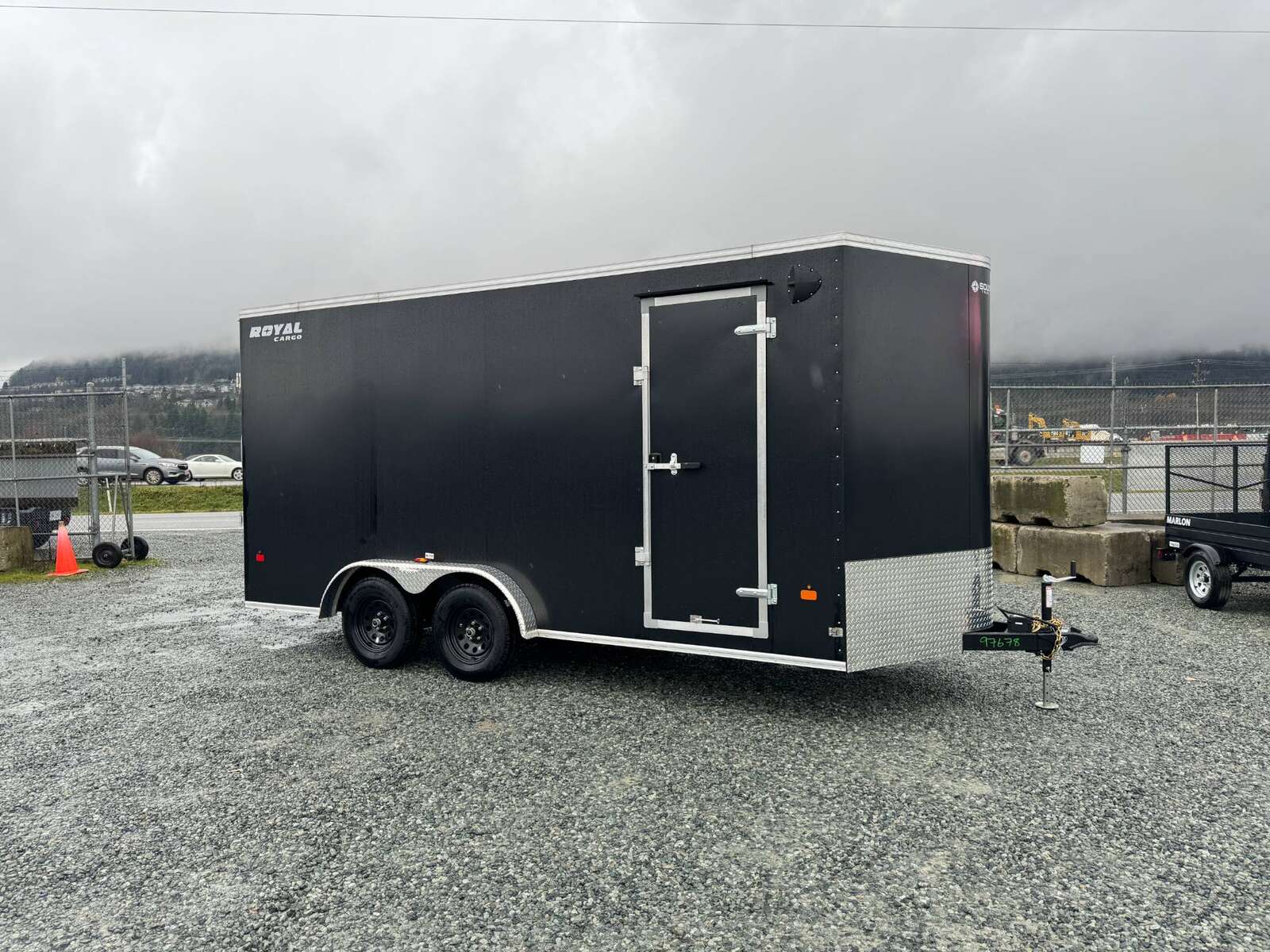 Photo of 2026 Royal 7.5X16 V-NOSE RAMP DOOR EXTRA HEIGHT Cargo / Enclosed Trailer Black 7700lb GVW
