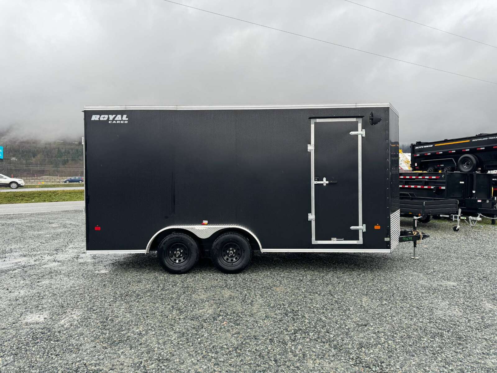 Photo of 2026 Royal 7.5X16 V-NOSE RAMP DOOR EXTRA HEIGHT Cargo / Enclosed Trailer Black 7700lb GVW