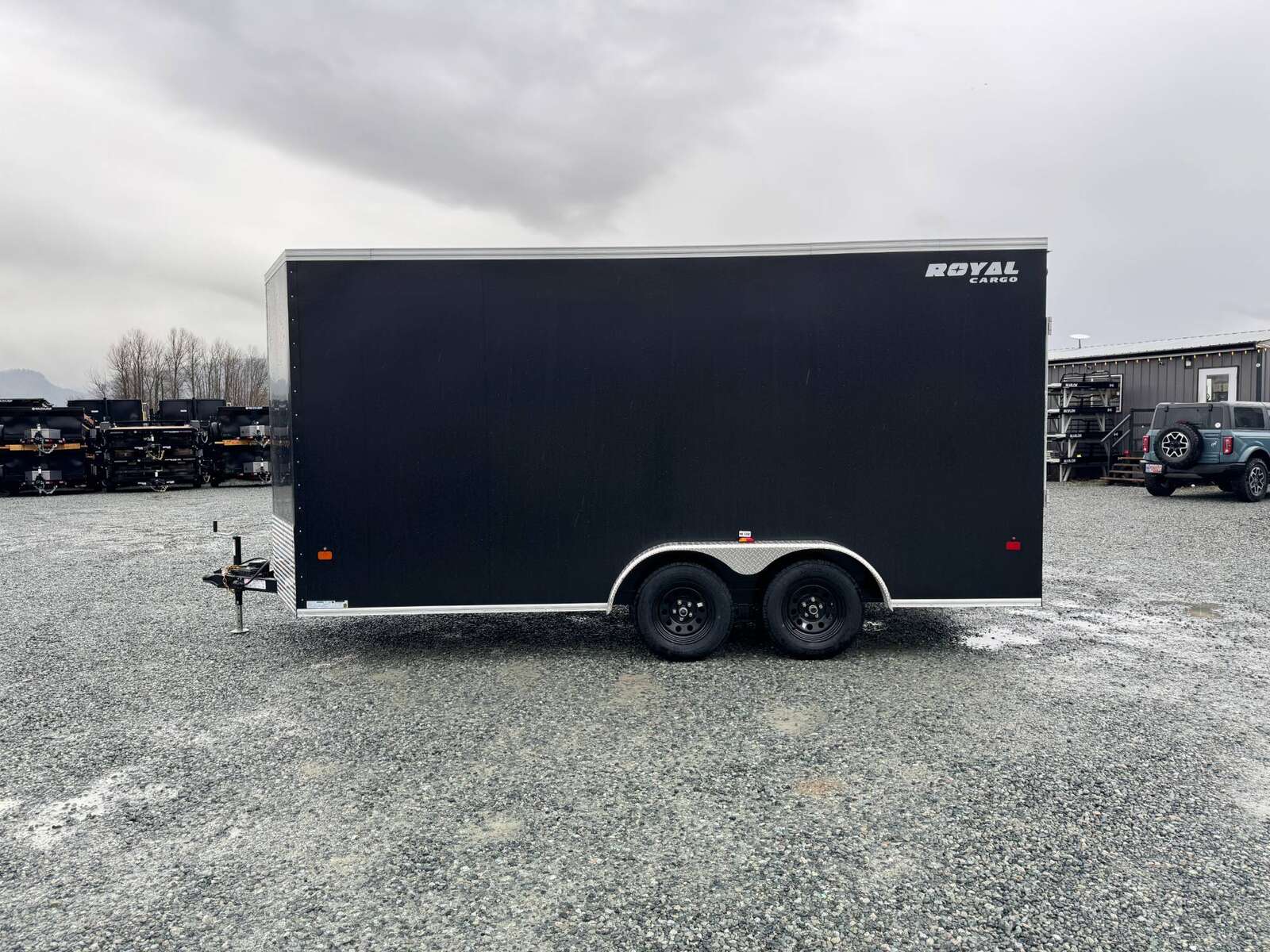 Photo of 2026 Royal 7.5X16 V-NOSE RAMP DOOR EXTRA HEIGHT Cargo / Enclosed Trailer Black 7700lb GVW