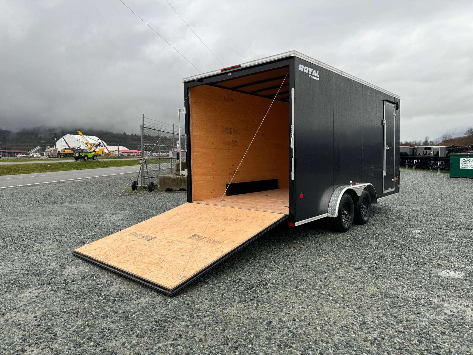 Photo of 2026 Royal 7.5X16 V-NOSE RAMP DOOR EXTRA HEIGHT Cargo / Enclosed Trailer Black 7700lb GVW