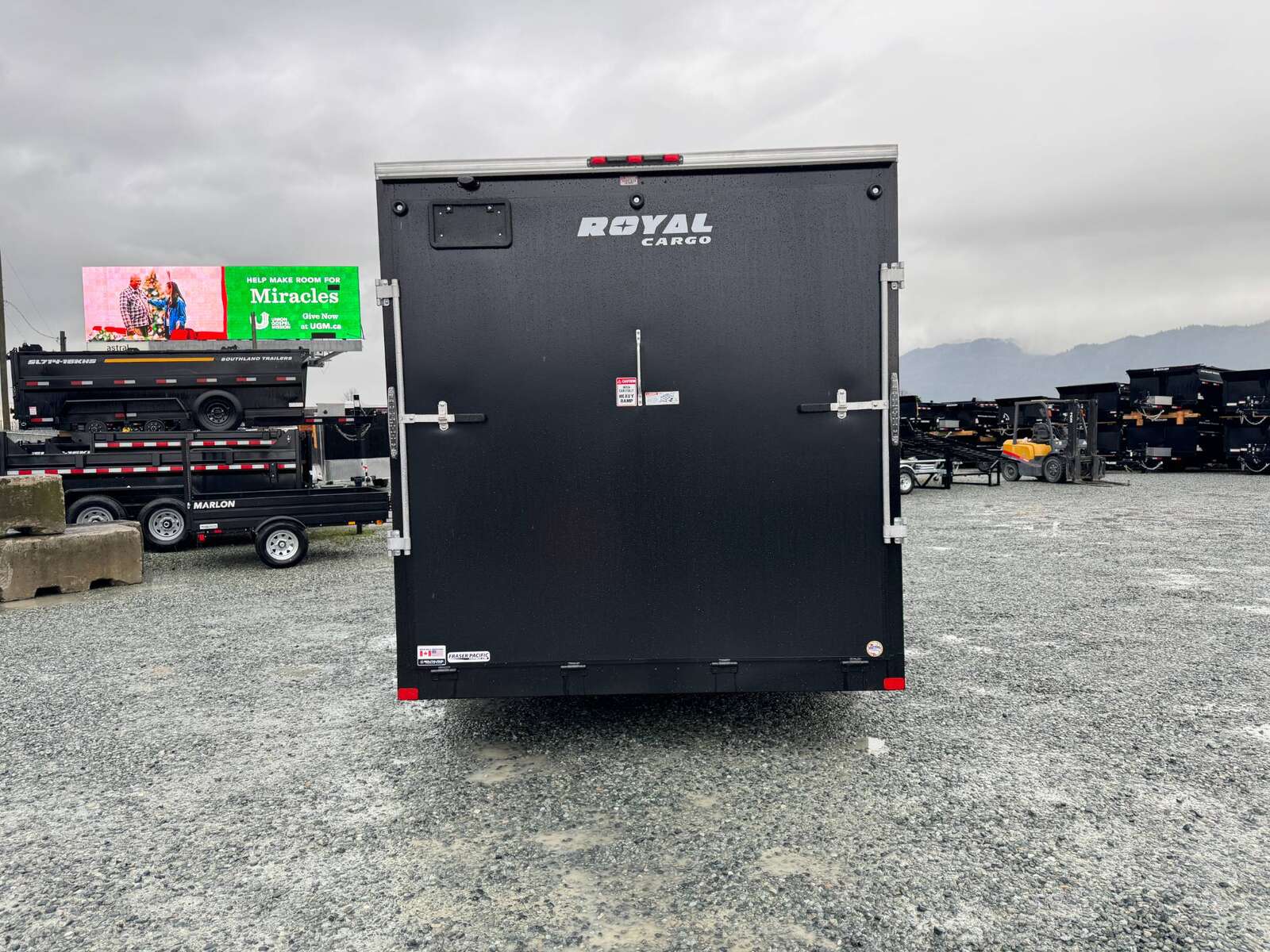 Photo of 2026 Royal 7.5X16 V-NOSE RAMP DOOR EXTRA HEIGHT Cargo / Enclosed Trailer Black 7700lb GVW