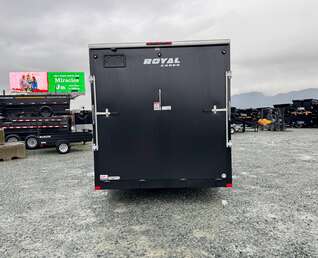Thumbnail Photo of 2026 Royal 7.5X16 V-NOSE RAMP DOOR EXTRA HEIGHT Cargo / Enclosed Trailer Black 7700lb GVW
