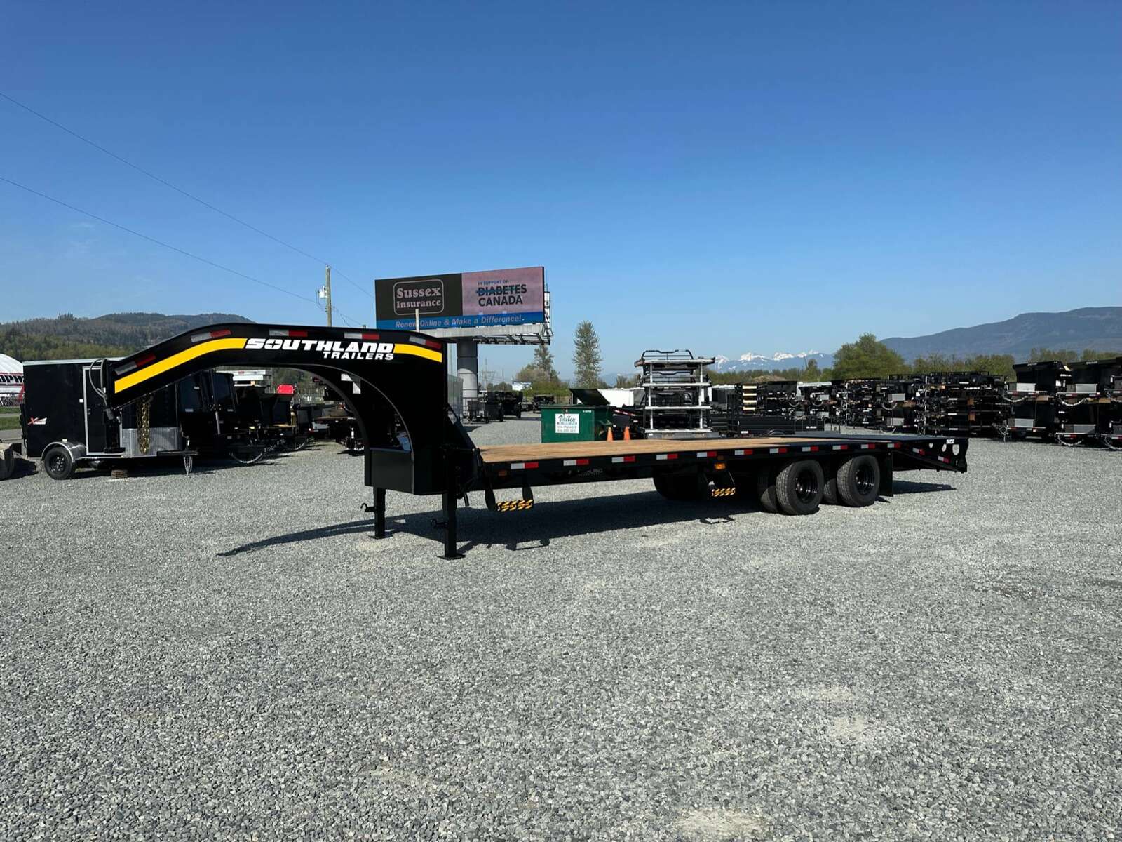 Photo of 2026 Southland 24+6 Gooseneck Equipment Flat Bed Trailer Deck Over 29,000lb GVW w/ Flip up ramps