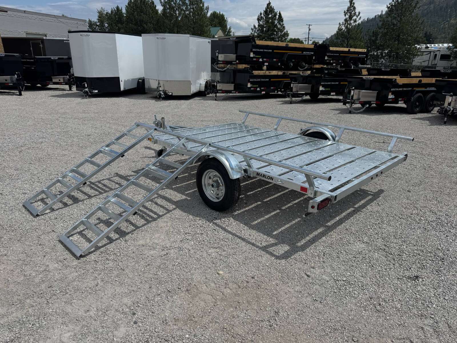 Photo of 2025 Marlon 6x9 ATV Side x Side Utility Trailer Galvanized Rear or Side Load w/ Ramps (RAT-02)