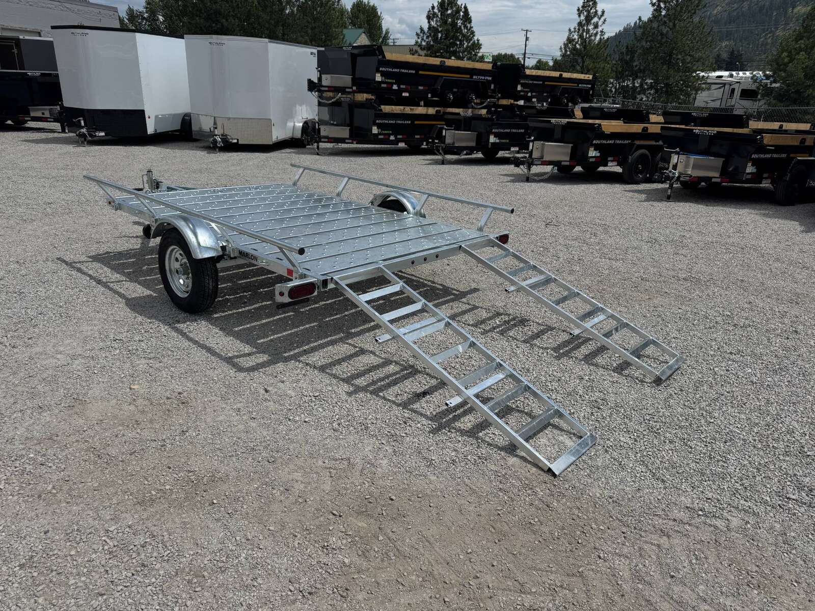 Photo of 2025 Marlon 6x9 ATV Side x Side Utility Trailer Galvanized Rear or Side Load w/ Ramps (RAT-02)