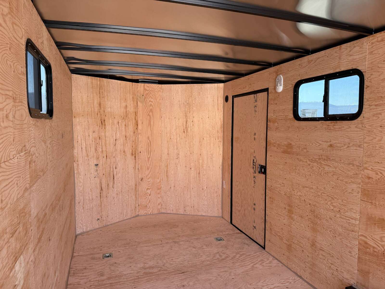 Photo of 2026 Royal 7.5x18 Cargo Enclosed Trailer Blackout Package w/ Side Windows Heavy Duty 11400lb GVW w/ Ramp Door Charcoal Grey