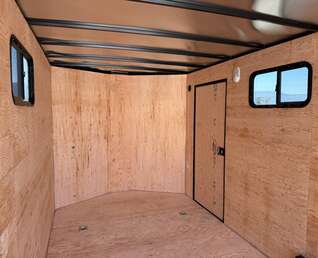 Thumbnail Photo of 2026 Royal 7.5x18 Cargo Enclosed Trailer Blackout Package w/ Side Windows Heavy Duty 11400lb GVW w/ Ramp Door Charcoal Grey