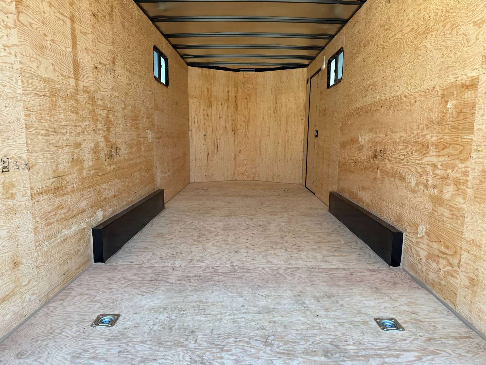 Photo of 2026 Royal 7.5x18 Cargo Enclosed Trailer Blackout Package w/ Side Windows Heavy Duty 11400lb GVW w/ Ramp Door Charcoal Grey