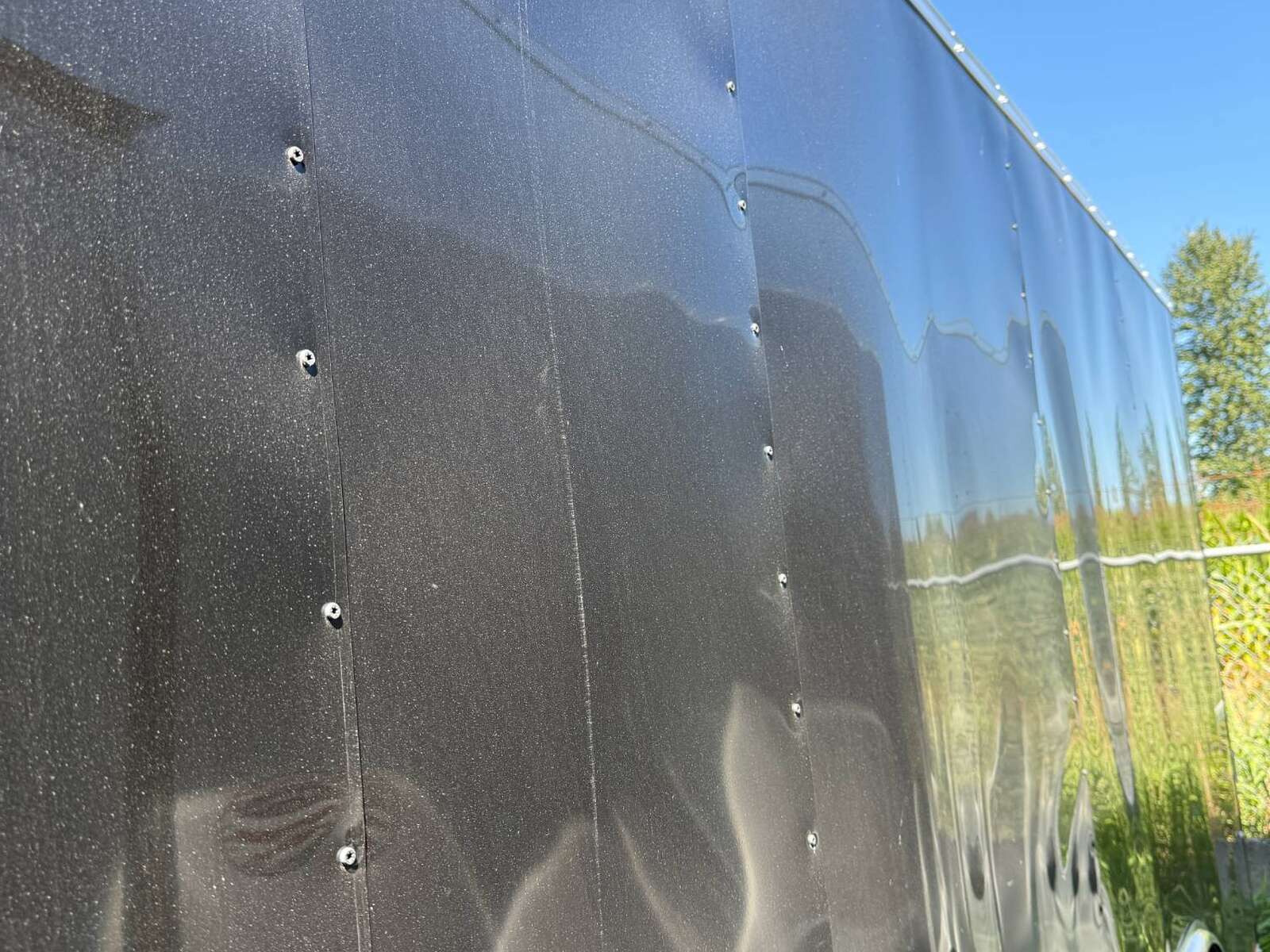 Photo of **SCRATCH SALE** 2025 Mirage XE 8.5x16 V Nose Extra Height Cargo / Enclosed Trailer Ramp Door Black 7000lb GVW