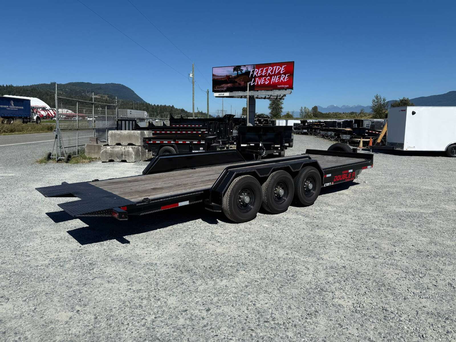 Photo of Pre Owned Used 2023 Double A 24ft Tilt Deck Equipment Trailer Triple Axle 21,000lb GVW
