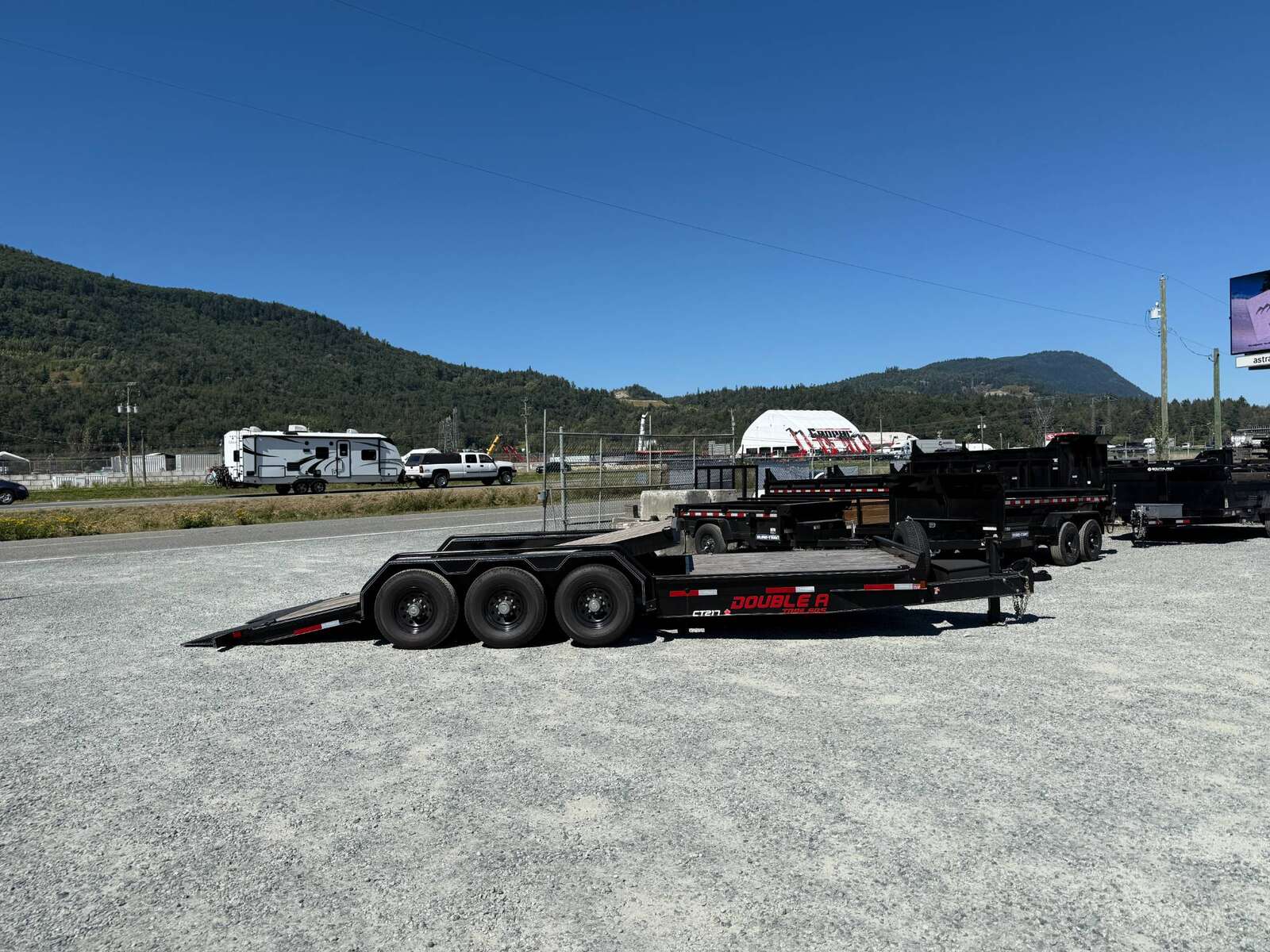 Photo of Pre Owned Used 2023 Double A 24ft Tilt Deck Equipment Trailer Triple Axle 21,000lb GVW