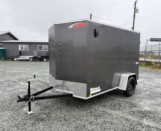 Thumbnail Photo of 2026 Mirage XE 6x10 Enclosed Cargo Trailer V Nose Barn Doors Charcoal Grey Standard Height 2990lb GVW