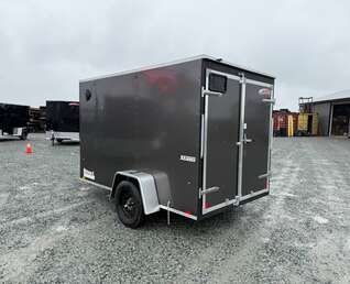 Thumbnail Photo of 2026 Mirage XE 6x10 Enclosed Cargo Trailer V Nose Barn Doors Charcoal Grey Standard Height 2990lb GVW
