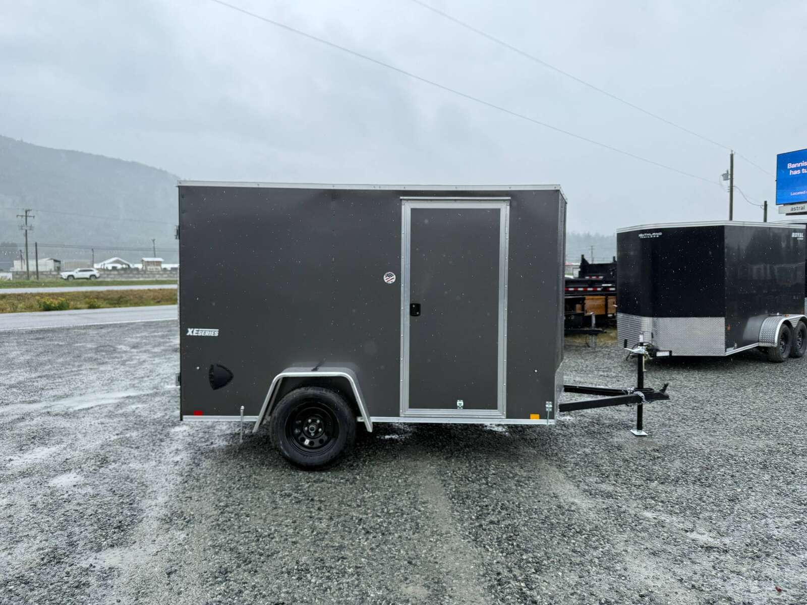 Photo of 2026 Mirage XE 6x10 Enclosed Cargo Trailer V Nose Barn Doors Charcoal Grey Standard Height 2990lb GVW