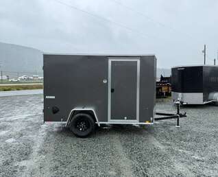 Thumbnail Photo of 2026 Mirage XE 6x10 Enclosed Cargo Trailer V Nose Barn Doors Charcoal Grey Standard Height 2990lb GVW