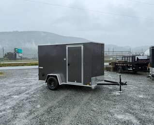 Thumbnail Photo of 2026 Mirage XE 6x10 Enclosed Cargo Trailer V Nose Barn Doors Charcoal Grey Standard Height 2990lb GVW