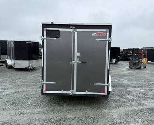 Thumbnail Photo of 2026 Mirage XE 6x10 Enclosed Cargo Trailer V Nose Barn Doors Charcoal Grey Standard Height 2990lb GVW