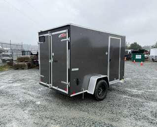 Thumbnail Photo of 2026 Mirage XE 6x10 Enclosed Cargo Trailer V Nose Barn Doors Charcoal Grey Standard Height 2990lb GVW