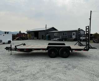 Thumbnail Photo of Used Pre Owned 2024 Southland 7X18 15,400LB GVW Equipment Flat Deck Trailer w/ Stand Up Ramps