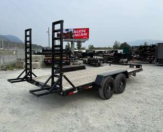Thumbnail Photo of Used Pre Owned 2024 Southland 7X18 15,400LB GVW Equipment Flat Deck Trailer w/ Stand Up Ramps