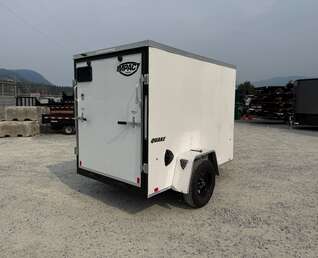 Thumbnail Photo of 2026 Impact 5x8 Quake V Nose Cargo Enclosed Trailer Ramp Door White 2990lb GVW