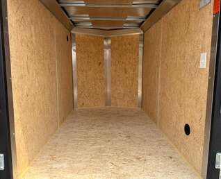Thumbnail Photo of 2026 Impact 5x8 Quake V Nose Cargo Enclosed Trailer Ramp Door White 2990lb GVW