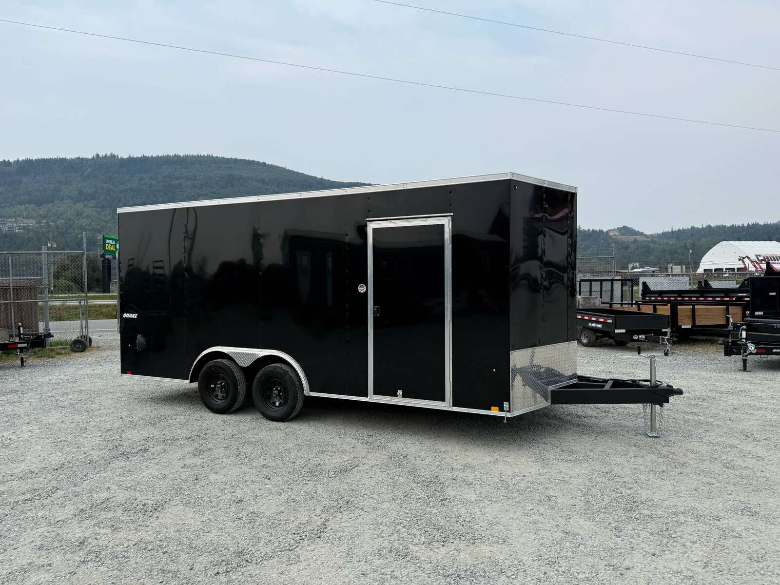 Photo of 2025 Impact 8.5x18 Quake V Nose Cargo Enclosed Trailer Ramp Door Extra Height Black 7000lb GVW