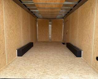 Thumbnail Photo of 2025 Impact 8.5x18 Quake V Nose Cargo Enclosed Trailer Ramp Door Extra Height Black 7000lb GVW