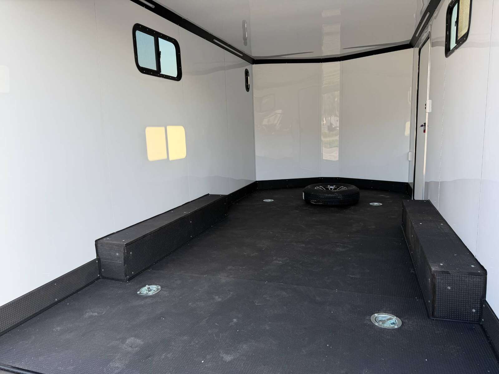 Photo of 2026 Royal 8.5x16 V Nose Cargo Enclosed Trailer Camping Package Blue w/ Blackout Pkg, Insulated, Ramp Door, White Walls, 2x Windows & More!